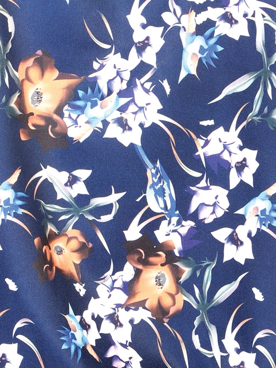 Men's Blue Flowers Printed Long Sleeve Western Shirt 'El Señor de los Cielos' 43957 - BELLEZA'S - Men's Blue Flowers Printed Long Sleeve Western Shirt 'El Señor de los Cielos' 43957 - Men's Shirt - 04395701