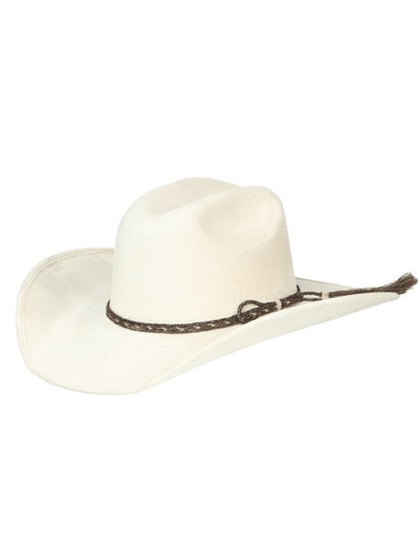 Men's Bone Sombrero Unisex Suede Monterrey Cowboy Hat Last Bull 'El General' 44259 - BELLEZA'S - Men's Bone Sombrero Unisex Suede Monterrey Cowboy Hat Last Bull 'El General' 44259 - Men's Cowboy Hats - 04425901