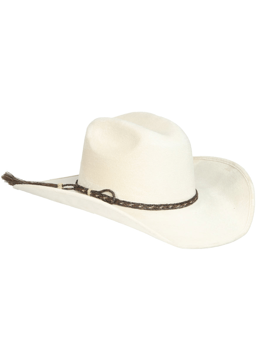 Men's Bone Sombrero Unisex Suede Monterrey Cowboy Hat Last Bull 'El General' 44259 - BELLEZA'S - Men's Bone Sombrero Unisex Suede Monterrey Cowboy Hat Last Bull 'El General' 44259 - Men's Cowboy Hats - 04425901