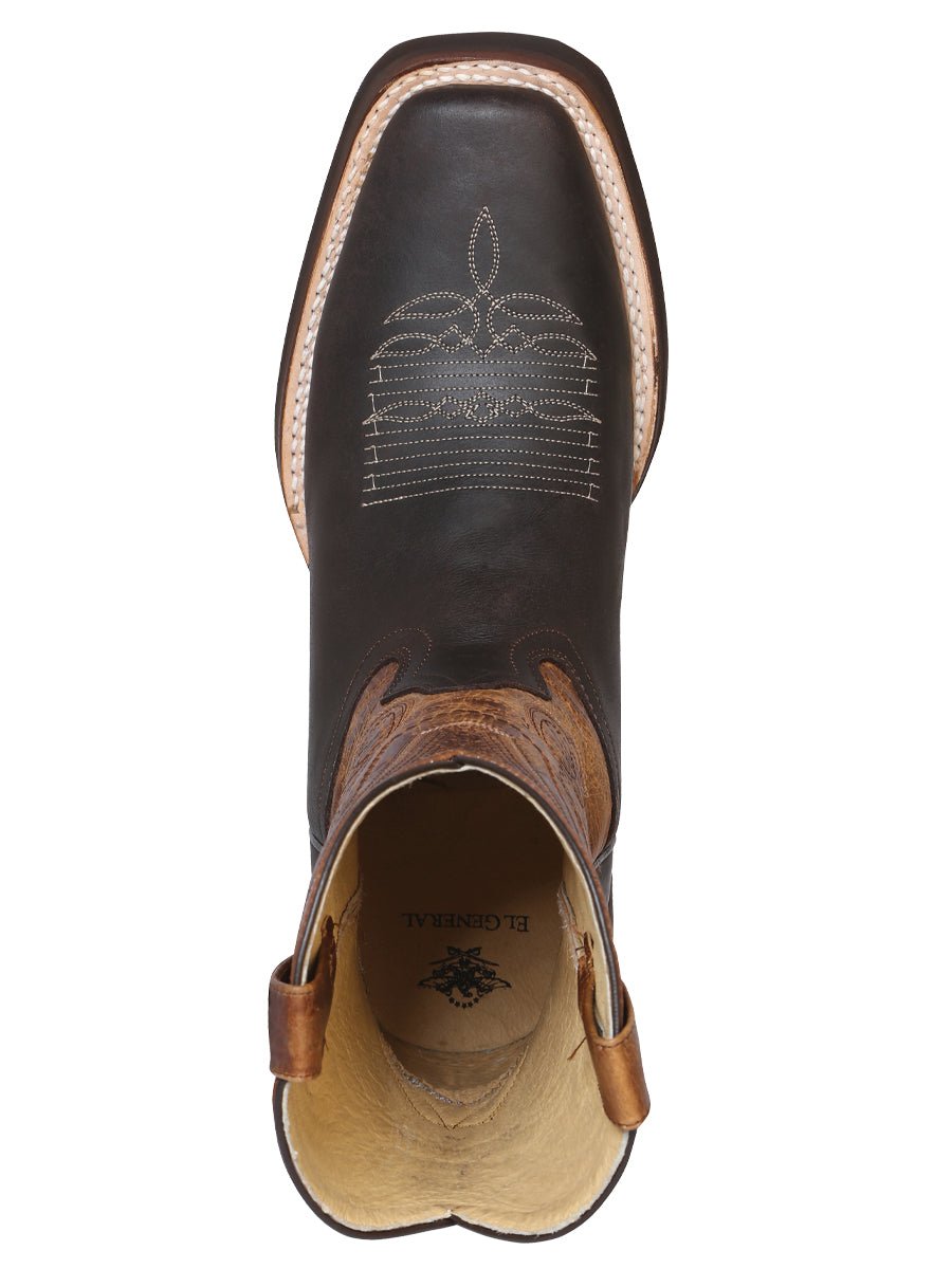 Men's Bovine Leather Classic Western Rodeo Cowboy Boots 'El General' Choco 43004 - BELLEZA'S - Men's Bovine Leather Classic Western Rodeo Cowboy Boots 'El General' Choco 43004 - Men's Boot - 04300401