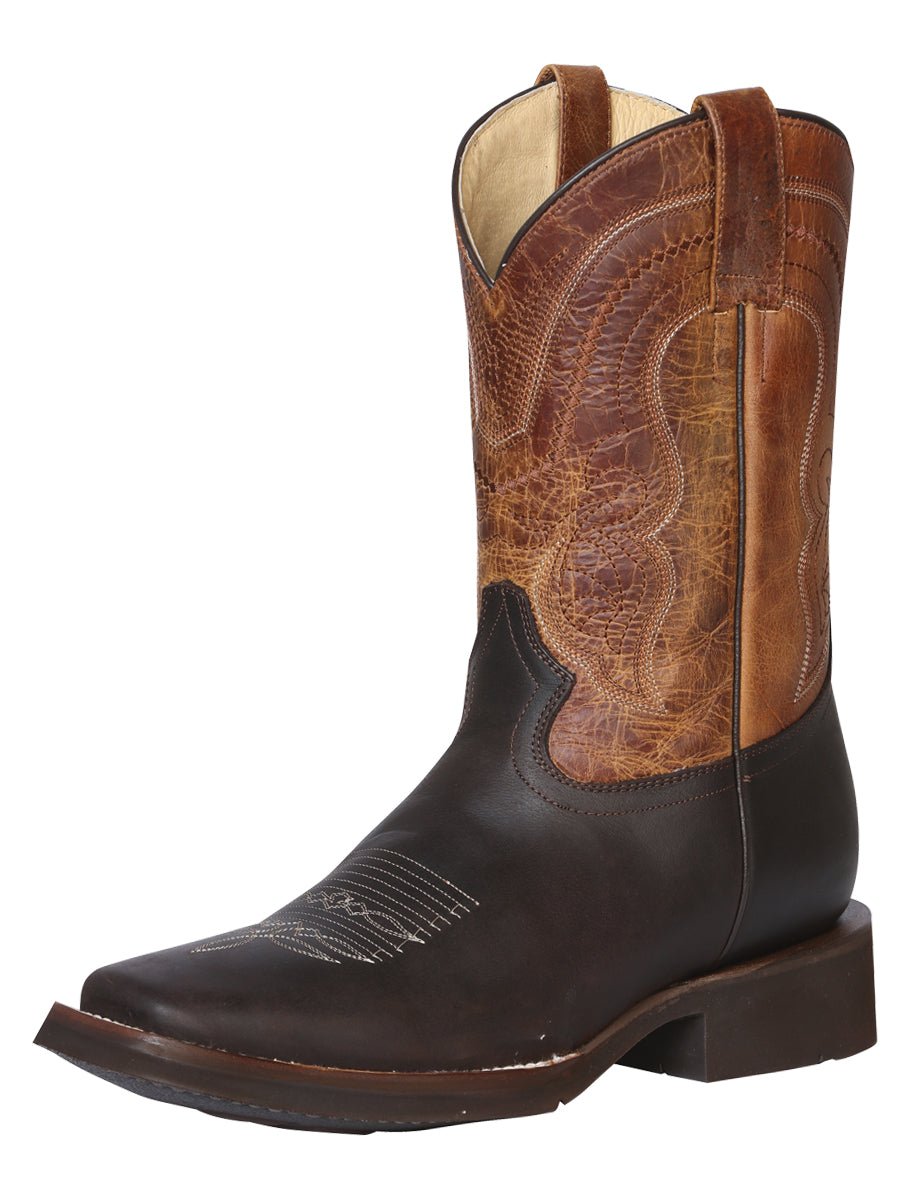 Men's Bovine Leather Classic Western Rodeo Cowboy Boots 'El General' Choco 43004 - BELLEZA'S - Men's Bovine Leather Classic Western Rodeo Cowboy Boots 'El General' Choco 43004 - Men's Boot - 04300401