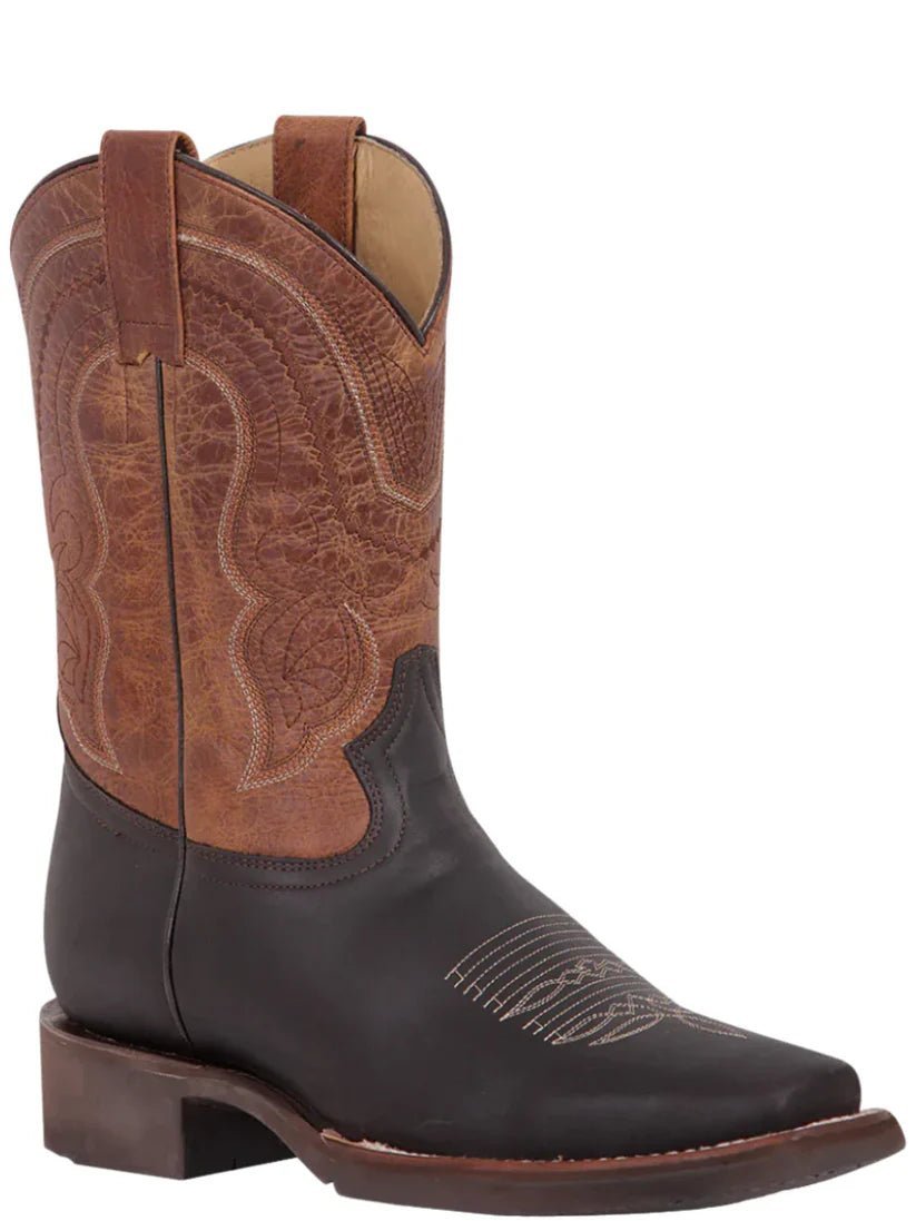 Men's Bovine Leather Classic Western Rodeo Cowboy Boots 'El General' Choco 43004 - BELLEZA'S - Men's Bovine Leather Classic Western Rodeo Cowboy Boots 'El General' Choco 43004 - Men's Boot - 04300401