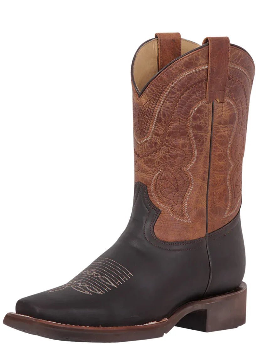 Men's Bovine Leather Classic Western Rodeo Cowboy Boots 'El General' Choco 43004 - BELLEZA'S - Men's Bovine Leather Classic Western Rodeo Cowboy Boots 'El General' Choco 43004 - Men's Boot - 04300401