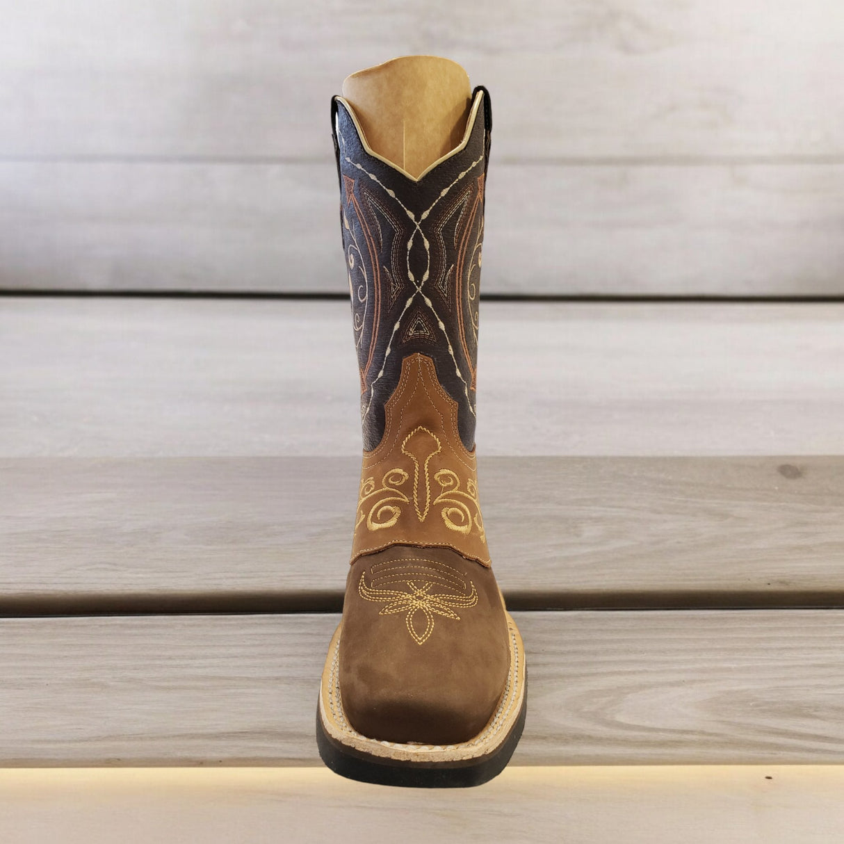 Men's Bovino Nobuck Leather Classic Western Cowboy Boots 'El Señor de los Cielos' 124080 - BELLEZA'S - Men's Bovino Nobuck Leather Classic Western Cowboy Boots 'El Señor de los Cielos' 124080 - Men's Boot - 12408001