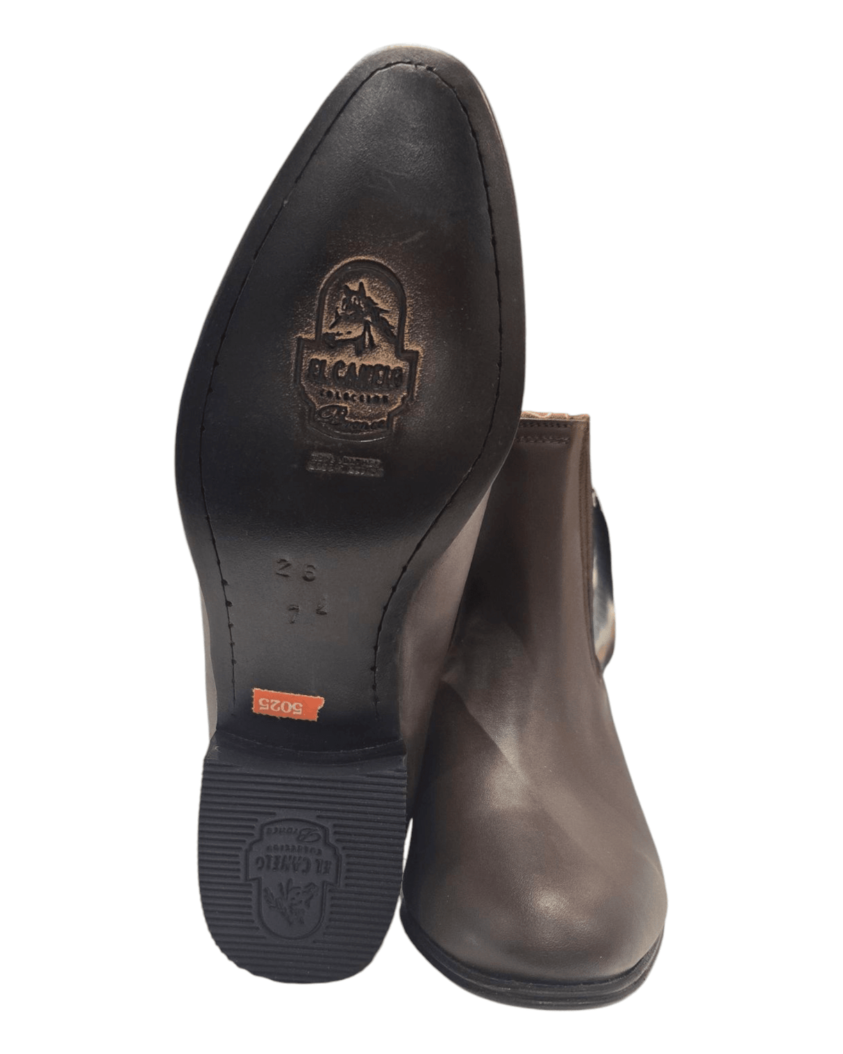 Men's Brown Classic Patent Leather Charro Ankle Boots 'El Canelo' 41262 - BELLEZA'S - Men's Brown Classic Patent Leather Charro Ankle Boots 'El Canelo' 41262 - Men's Ankle Boots - 41262