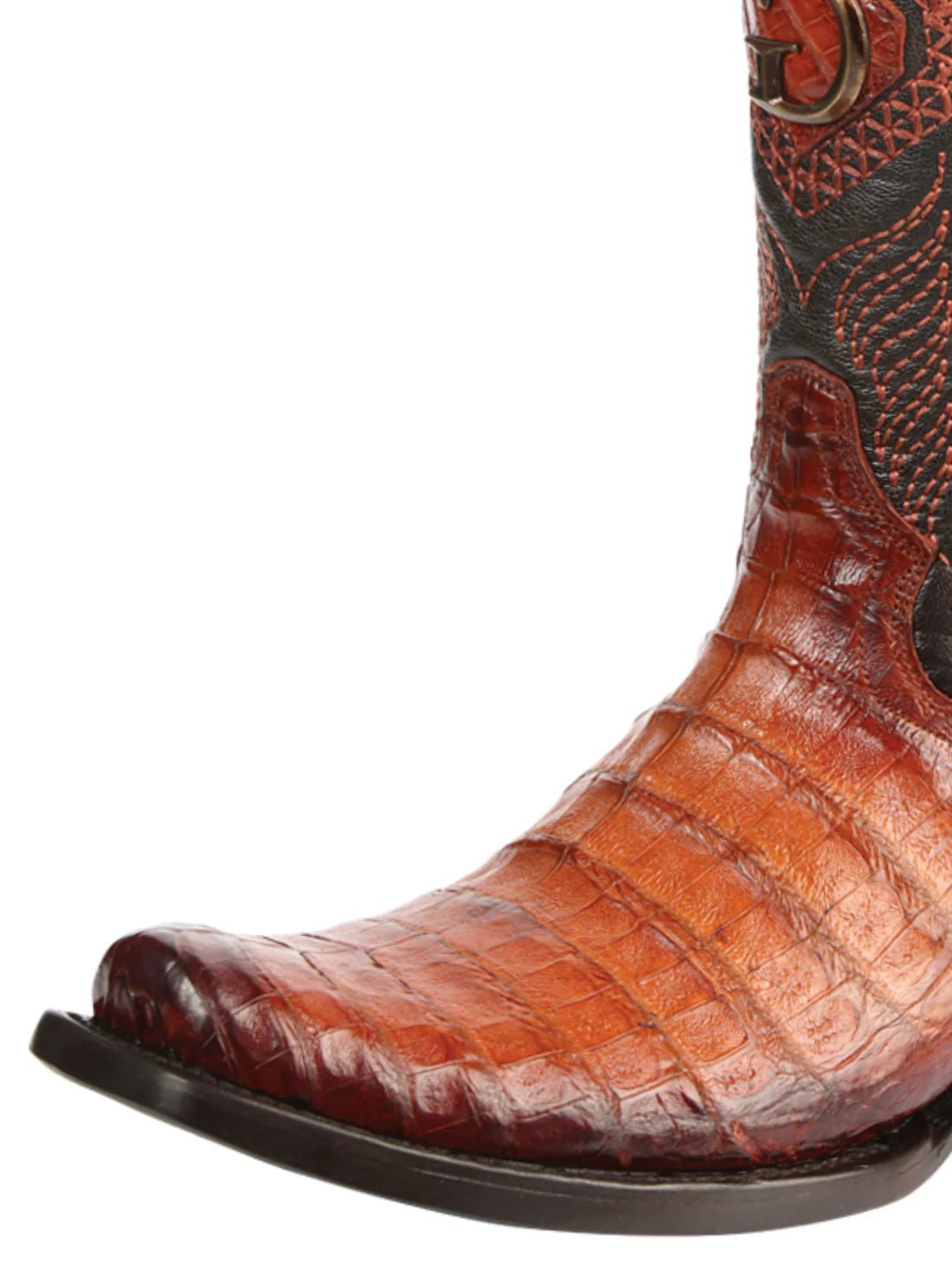 Men's Caiman Belly Original Exotic Cowboy Boots 'El General' Cognac 45520 - BELLEZA'S - Men's Caiman Belly Original Exotic Cowboy Boots 'El General' Cognac 45520 - Men's Boot - 04552001