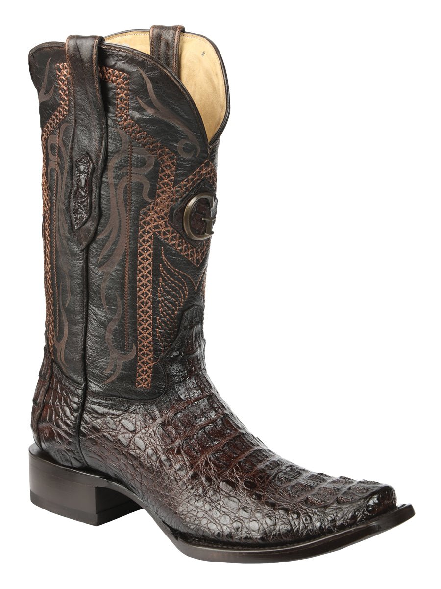 Men's Caimán Exotic Cowboy Boots Original 'El General' Brown 45522 - BELLEZA'S - Men's Caimán Exotic Cowboy Boots Original 'El General' Brown 45522 - Men's Boot - 04552201