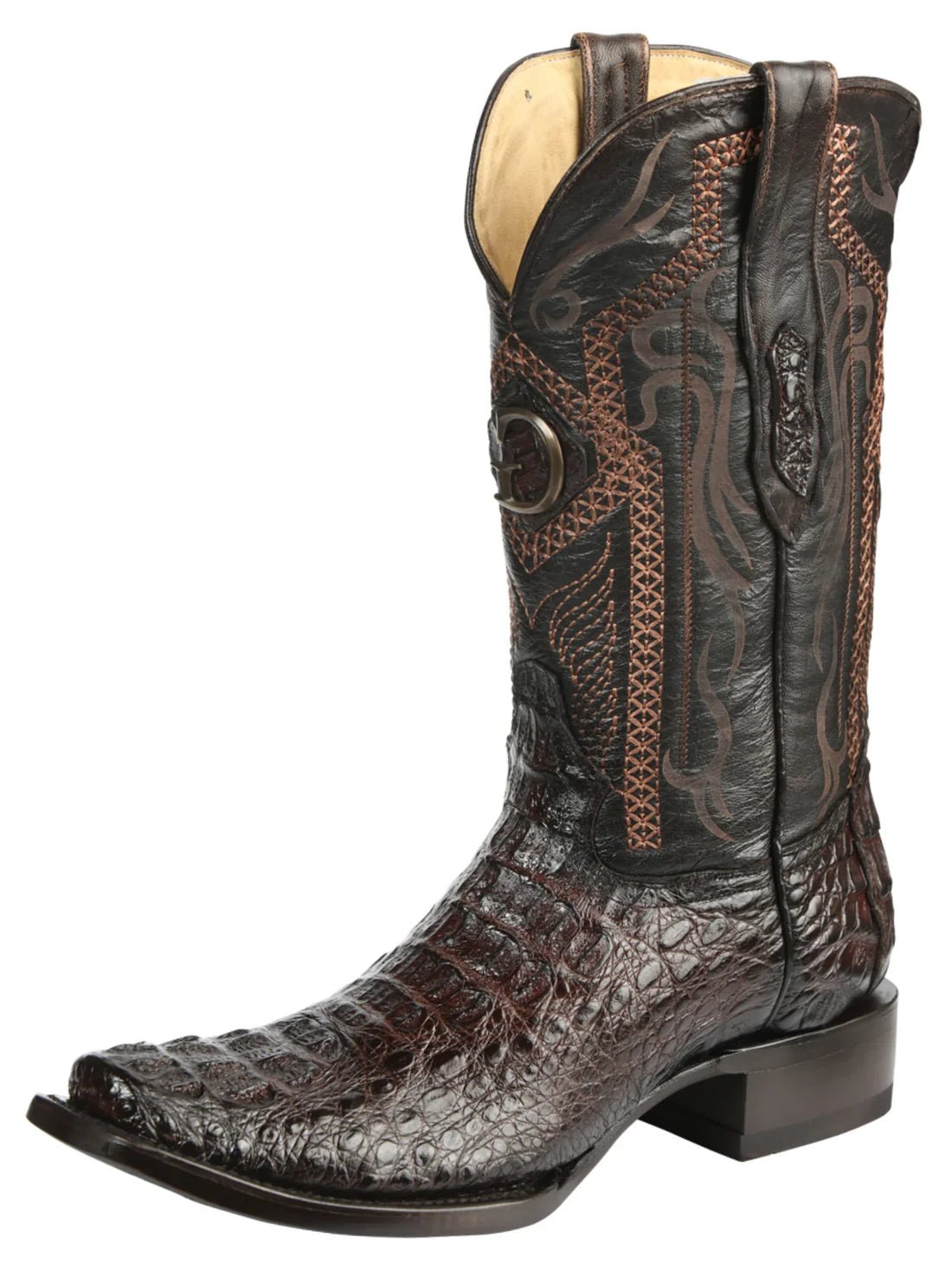 Men's Caimán Exotic Cowboy Boots Original 'El General' Brown 45522 - BELLEZA'S - Men's Caimán Exotic Cowboy Boots Original 'El General' Brown 45522 - Men's Boot - 04552201