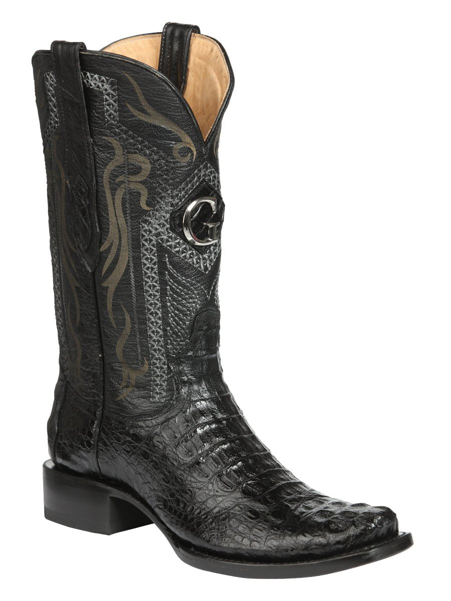 Men's Caimán Exotic Original Rodeo Cowboy Boots 'El General' Black 45521 - BELLEZA'S - Men's Caimán Exotic Original Rodeo Cowboy Boots 'El General' Black 45521 - Men's Boot - 04552101