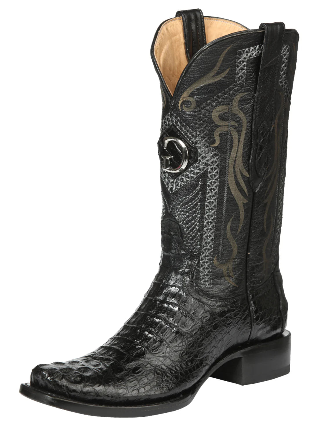 Men's Caimán Exotic Original Rodeo Cowboy Boots 'El General' Black 45521 - BELLEZA'S - Men's Caimán Exotic Original Rodeo Cowboy Boots 'El General' Black 45521 - Men's Boot - 04552101