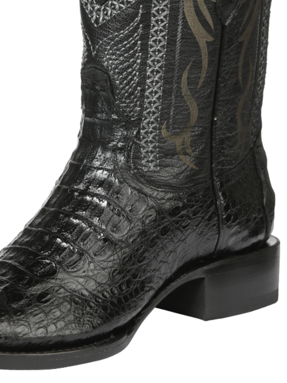 Men's Caimán Exotic Original Rodeo Cowboy Boots 'El General' Black 45521 - BELLEZA'S - Men's Caimán Exotic Original Rodeo Cowboy Boots 'El General' Black 45521 - Men's Boot - 04552101