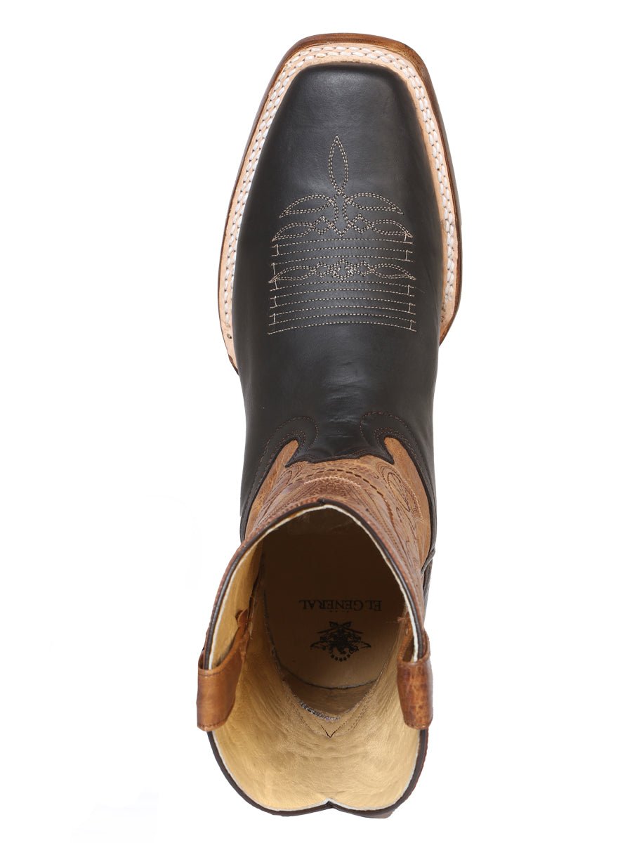Men's Classic Bovine Choco Leather Rodeo Boots 'El General' Choco Color 42996 - BELLEZA'S - Men's Classic Bovine Choco Leather Rodeo Boots 'El General' Choco Color 42996 - Men's Boot - 04299601