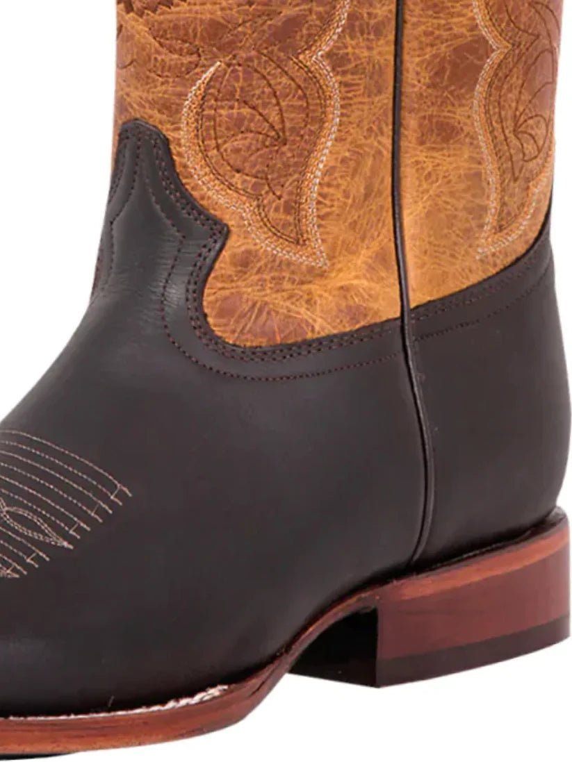 Men's Classic Bovine Choco Leather Rodeo Boots 'El General' Choco Color 42996 - BELLEZA'S - Men's Classic Bovine Choco Leather Rodeo Boots 'El General' Choco Color 42996 - Men's Boot - 04299601