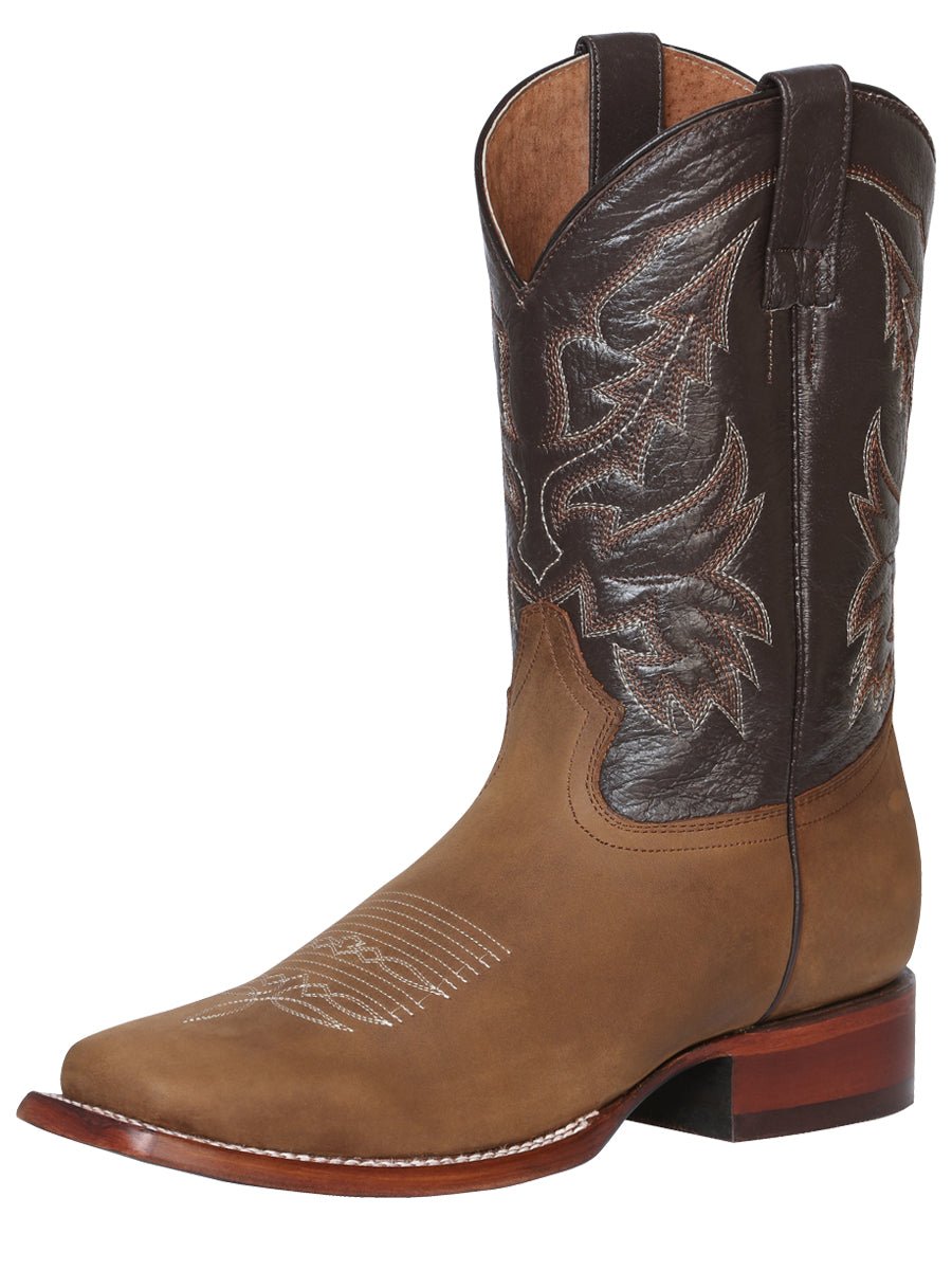 Men's Classic Crazy Bovine Leather Rodeo Boots 'El General' Tan Color 43007 - BELLEZA'S - Men's Classic Crazy Bovine Leather Rodeo Boots 'El General' Tan Color 43007 - Men's Boot - 04300701