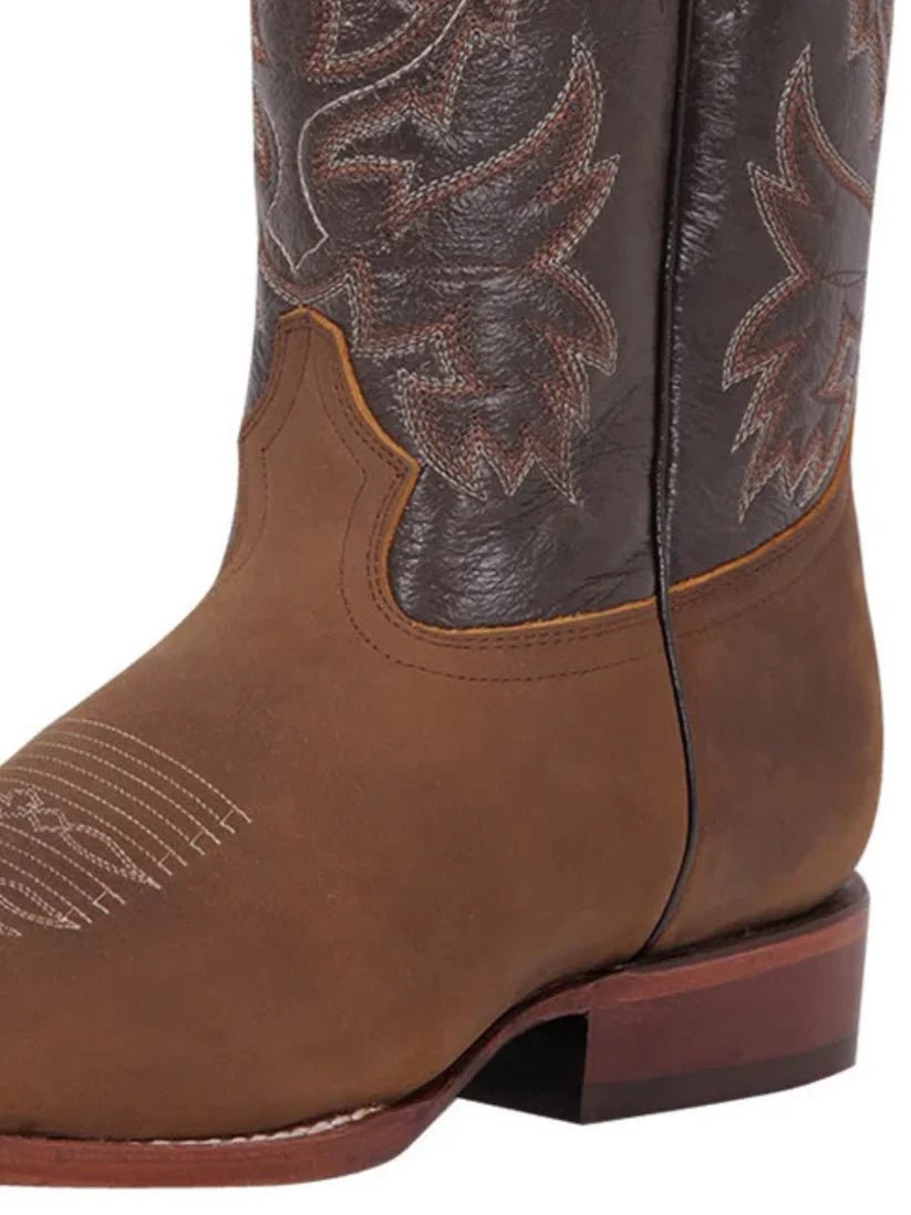 Men's Classic Crazy Bovine Leather Rodeo Boots 'El General' Tan Color 43007 - BELLEZA'S - Men's Classic Crazy Bovine Leather Rodeo Boots 'El General' Tan Color 43007 - Men's Boot - 04300701