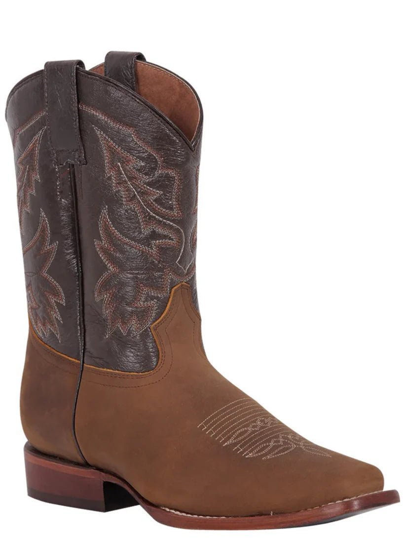 Men's Classic Crazy Bovine Leather Rodeo Boots 'El General' Tan Color 43007 - BELLEZA'S - Men's Classic Crazy Bovine Leather Rodeo Boots 'El General' Tan Color 43007 - Men's Boot - 04300701