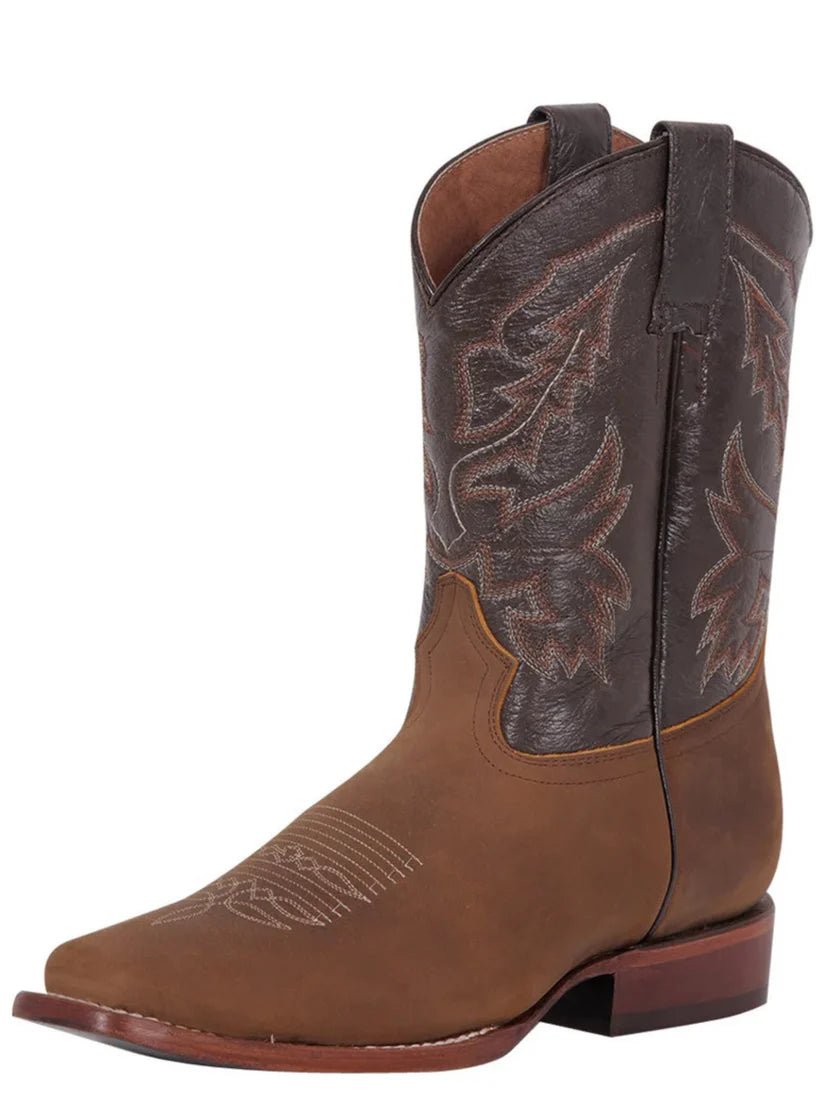 Men's Classic Crazy Bovine Leather Rodeo Boots 'El General' Tan Color 43007 - BELLEZA'S - Men's Classic Crazy Bovine Leather Rodeo Boots 'El General' Tan Color 43007 - Men's Boot - 04300701