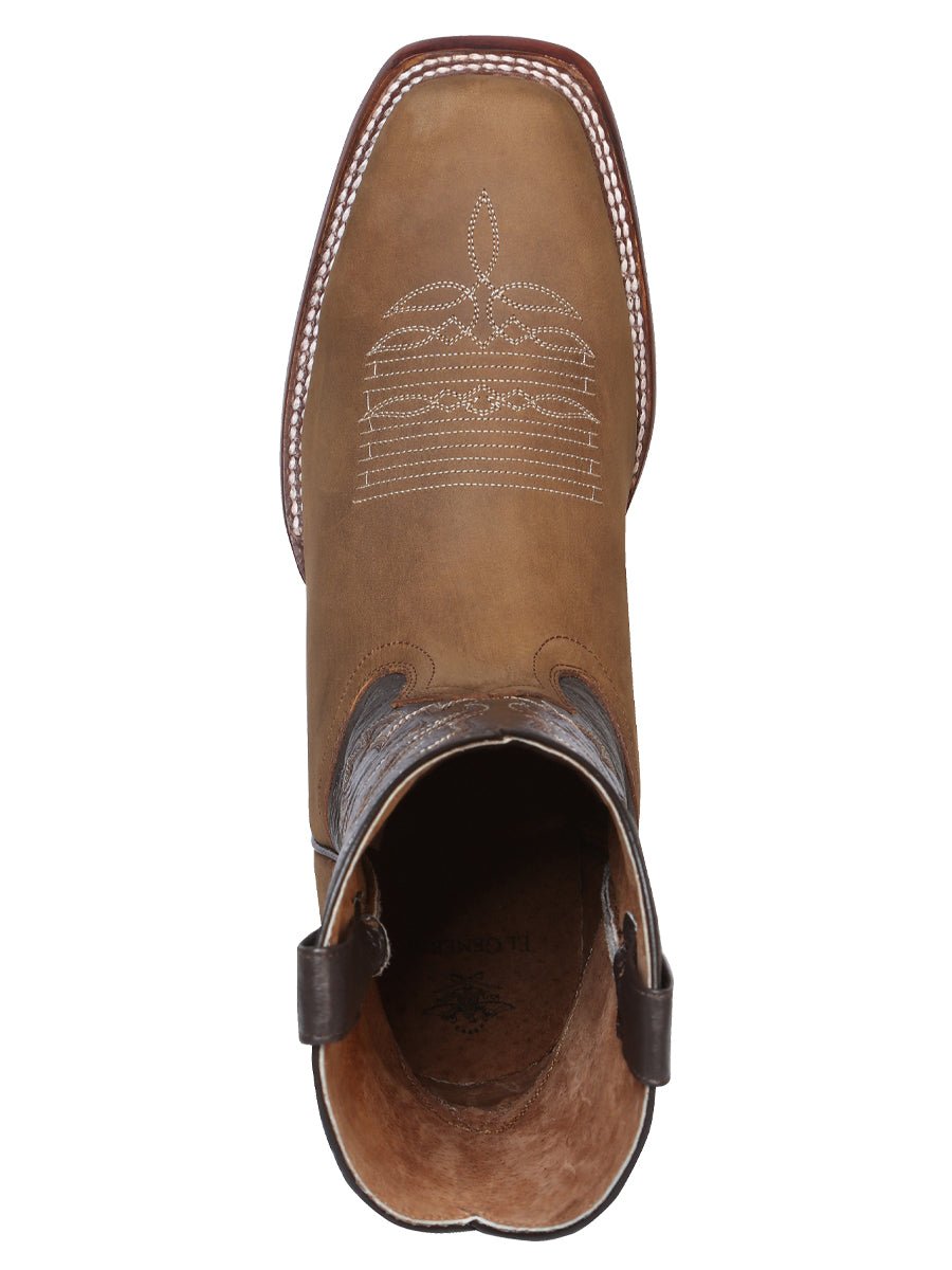 Men's Classic Crazy Bovine Leather Rodeo Boots 'El General' Tan Color 43007 - BELLEZA'S - Men's Classic Crazy Bovine Leather Rodeo Boots 'El General' Tan Color 43007 - Men's Boot - 04300701