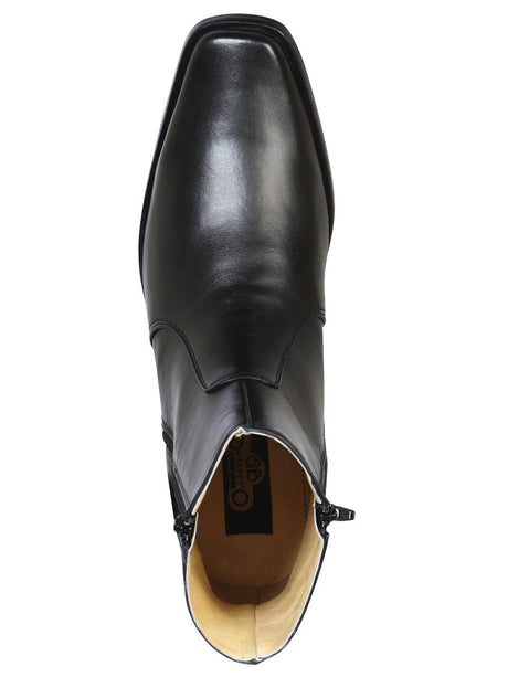 Men's Classic Dress Boots with Double Closure 'El Besserro' Black Color 10661 - BELLEZA'S - Men's Classic Dress Boots with Double Closure 'El Besserro' Black Color 10661 - Men's Ankle Boots - 01066101
