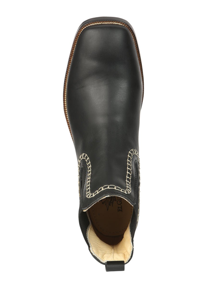 Men’s Genuine Black Leather Ankle Boots 'El General' Black 45420 - BELLEZA'S - Men’s Genuine Black Leather Ankle Boots 'El General' Black 45420 - Men's Ankle Boots - 04542001