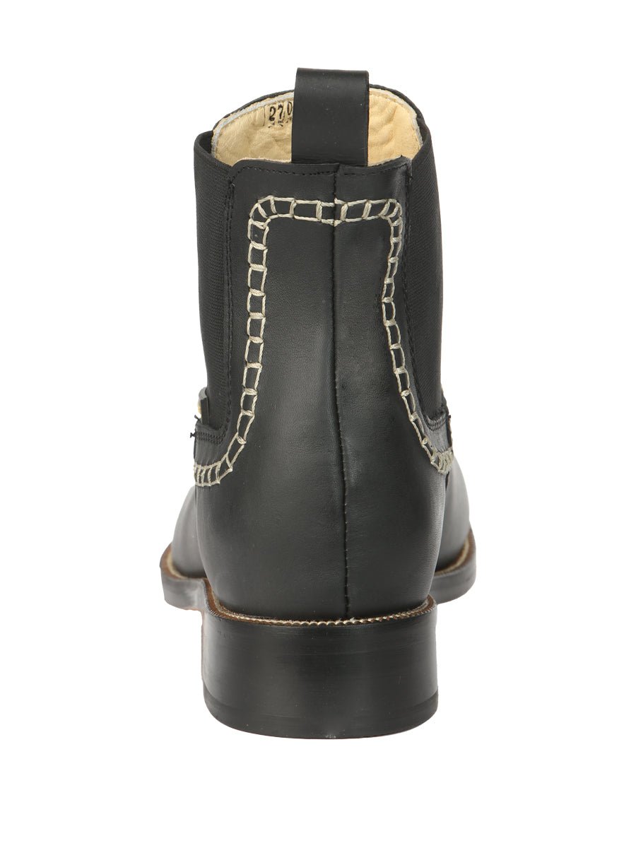 Men’s Genuine Black Leather Ankle Boots 'El General' Black 45420 - BELLEZA'S - Men’s Genuine Black Leather Ankle Boots 'El General' Black 45420 - Men's Ankle Boots - 04542001