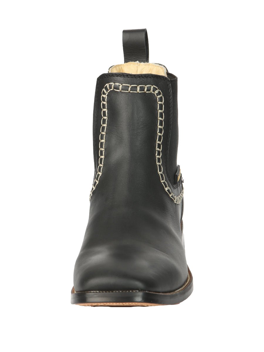 Men’s Genuine Black Leather Ankle Boots 'El General' Black 45420 - BELLEZA'S - Men’s Genuine Black Leather Ankle Boots 'El General' Black 45420 - Men's Ankle Boots - 04542001