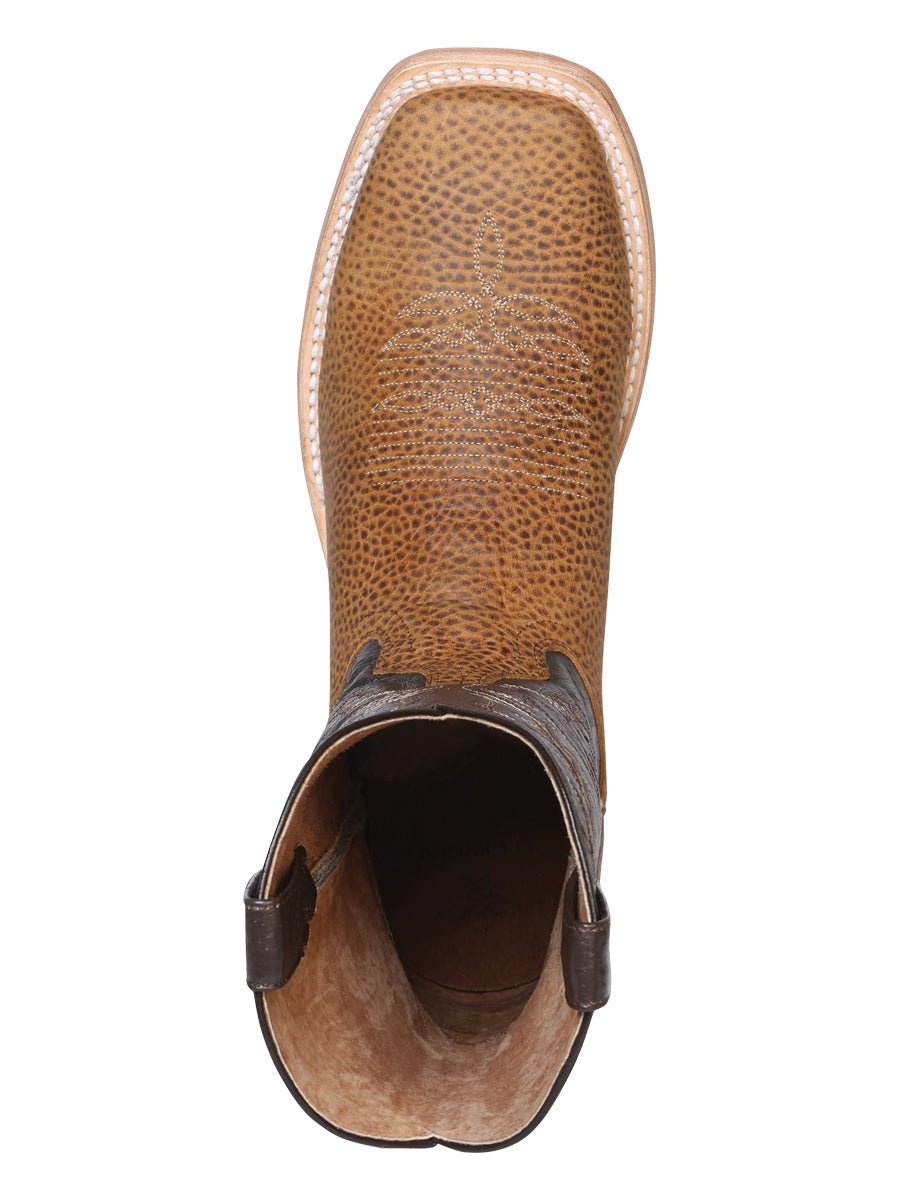 Men's Genuine Bovine Floter Leather Classic Rodeo Cowboy Boots 'El General' Honey 43009 - BELLEZA'S - Men's Genuine Bovine Floter Leather Classic Rodeo Cowboy Boots 'El General' Honey 43009 - Men's Boot - 04300901