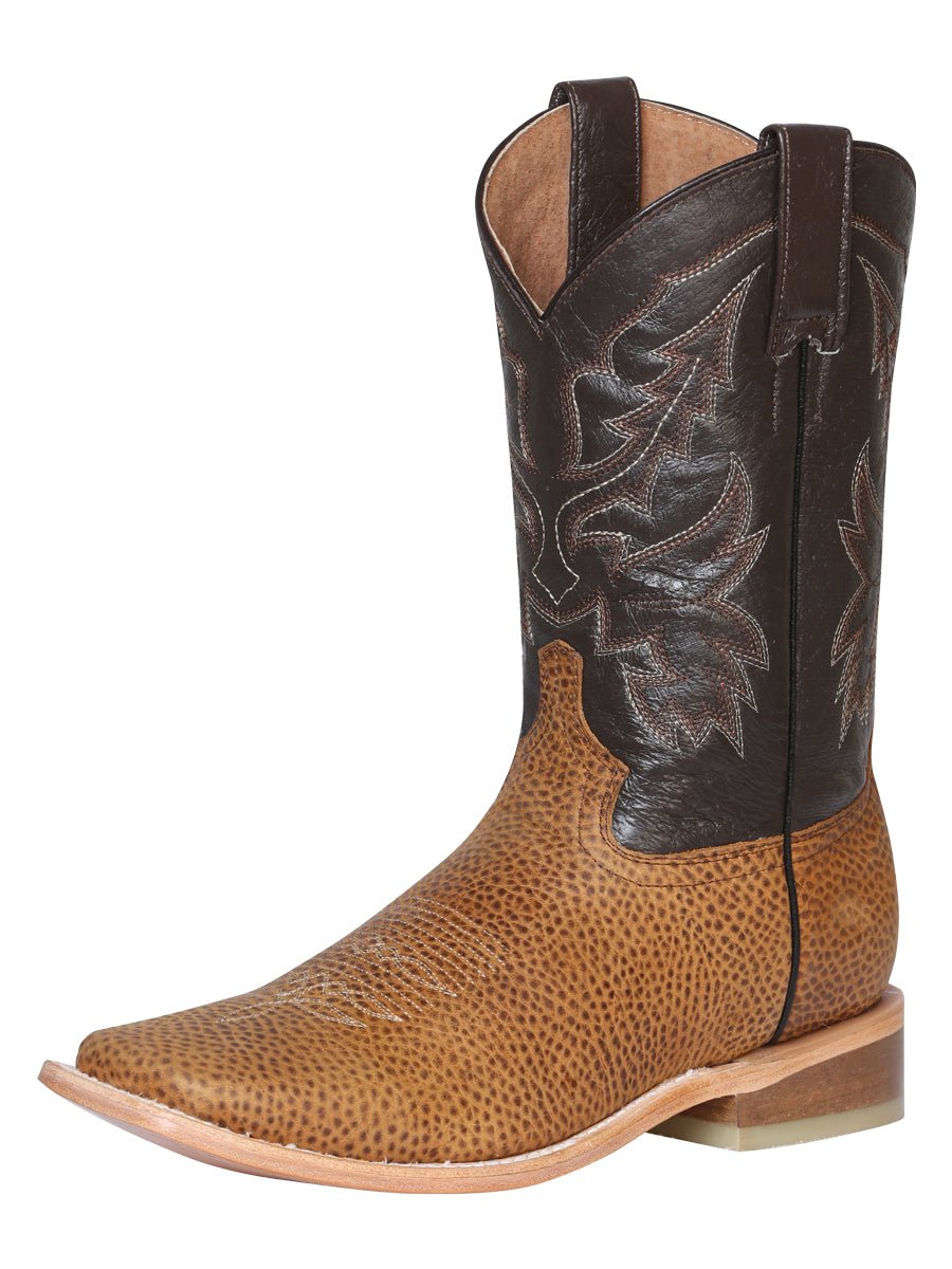 Men's Genuine Bovine Floter Leather Classic Rodeo Cowboy Boots 'El General' Honey 43009 - BELLEZA'S - Men's Genuine Bovine Floter Leather Classic Rodeo Cowboy Boots 'El General' Honey 43009 - Men's Boot - 04300901