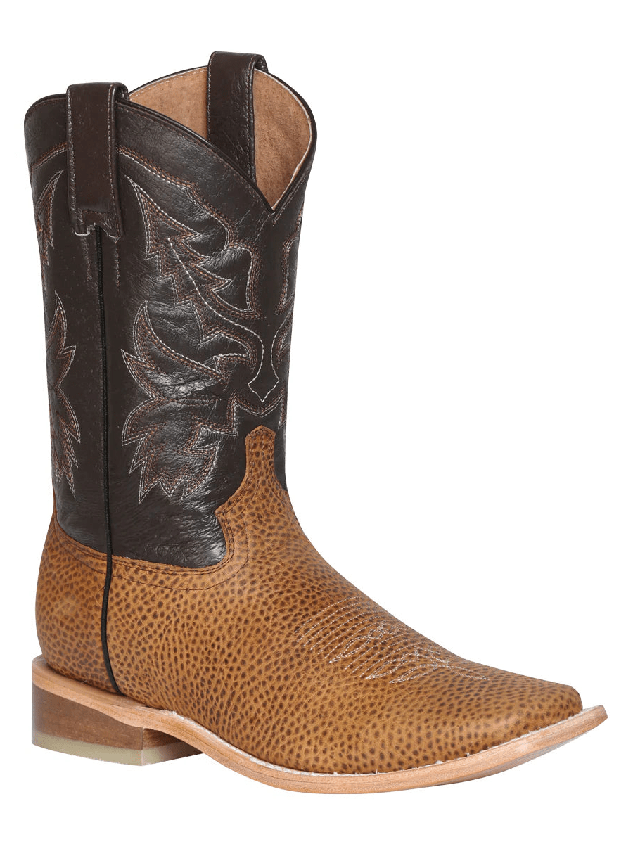 Men's Genuine Bovine Floter Leather Classic Rodeo Cowboy Boots 'El General' Honey 43009 - BELLEZA'S - Men's Genuine Bovine Floter Leather Classic Rodeo Cowboy Boots 'El General' Honey 43009 - Men's Boot - 04300901