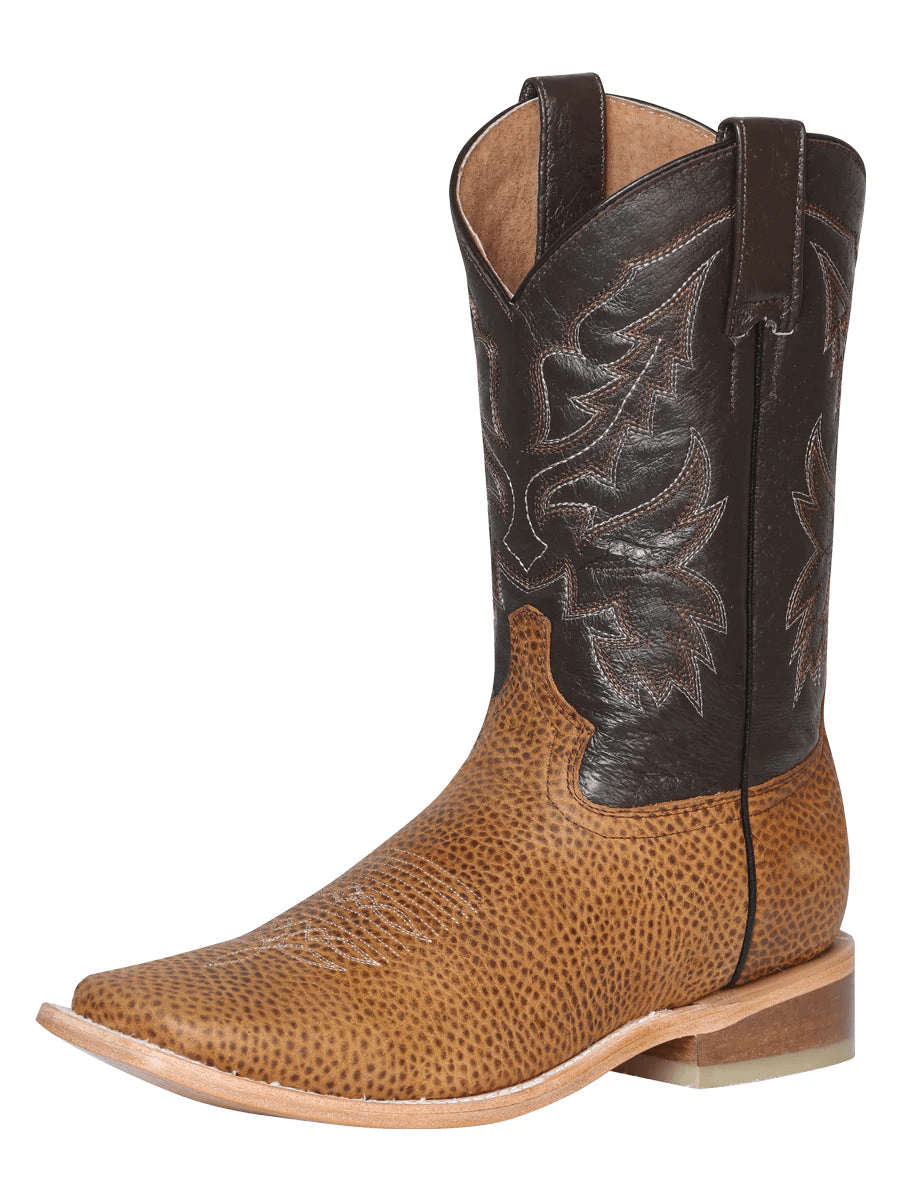 Men's Genuine Bovine Floter Leather Classic Rodeo Cowboy Boots 'El General' Honey 43009 - BELLEZA'S - Men's Genuine Bovine Floter Leather Classic Rodeo Cowboy Boots 'El General' Honey 43009 - Men's Boot - 04300901
