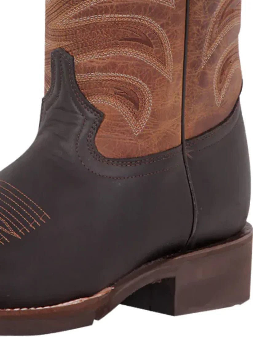 Men's Genuine Bovine Leather Classic Rodeo Western Cowboy Boots 'El General' 43000 - BELLEZA'S - Men's Genuine Bovine Leather Classic Rodeo Western Cowboy Boots 'El General' 43000 - Men's Boot - 04300001