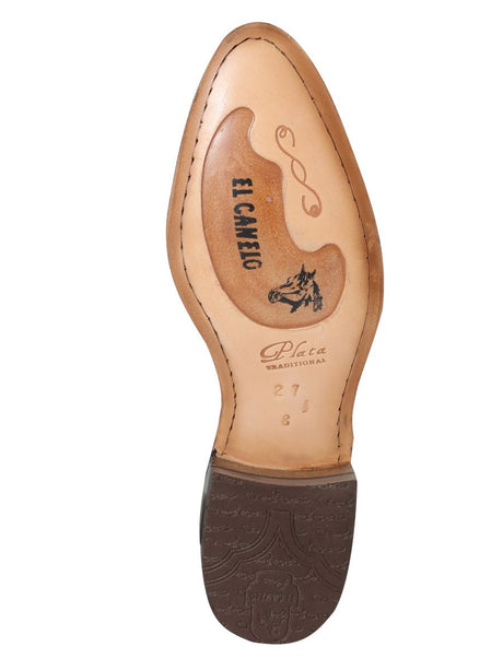 Men's Genuine Leather Classic Pull - On Chelsea Charro Ankle Boots 'El Canelo' Oyster 233 - BELLEZA'S - Men's Genuine Leather Classic Pull - On Chelsea Charro Ankle Boots 'El Canelo' Oyster 233 - Men's Ankle Boots - 00023301