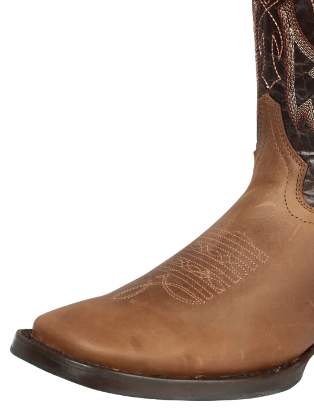 Men's Genuine Leather Classic Western Cowboy Boots 'El General' Brown 44859 - BELLEZA'S - Men's Genuine Leather Classic Western Cowboy Boots 'El General' Brown 44859 - Men's Boot - 04485901
