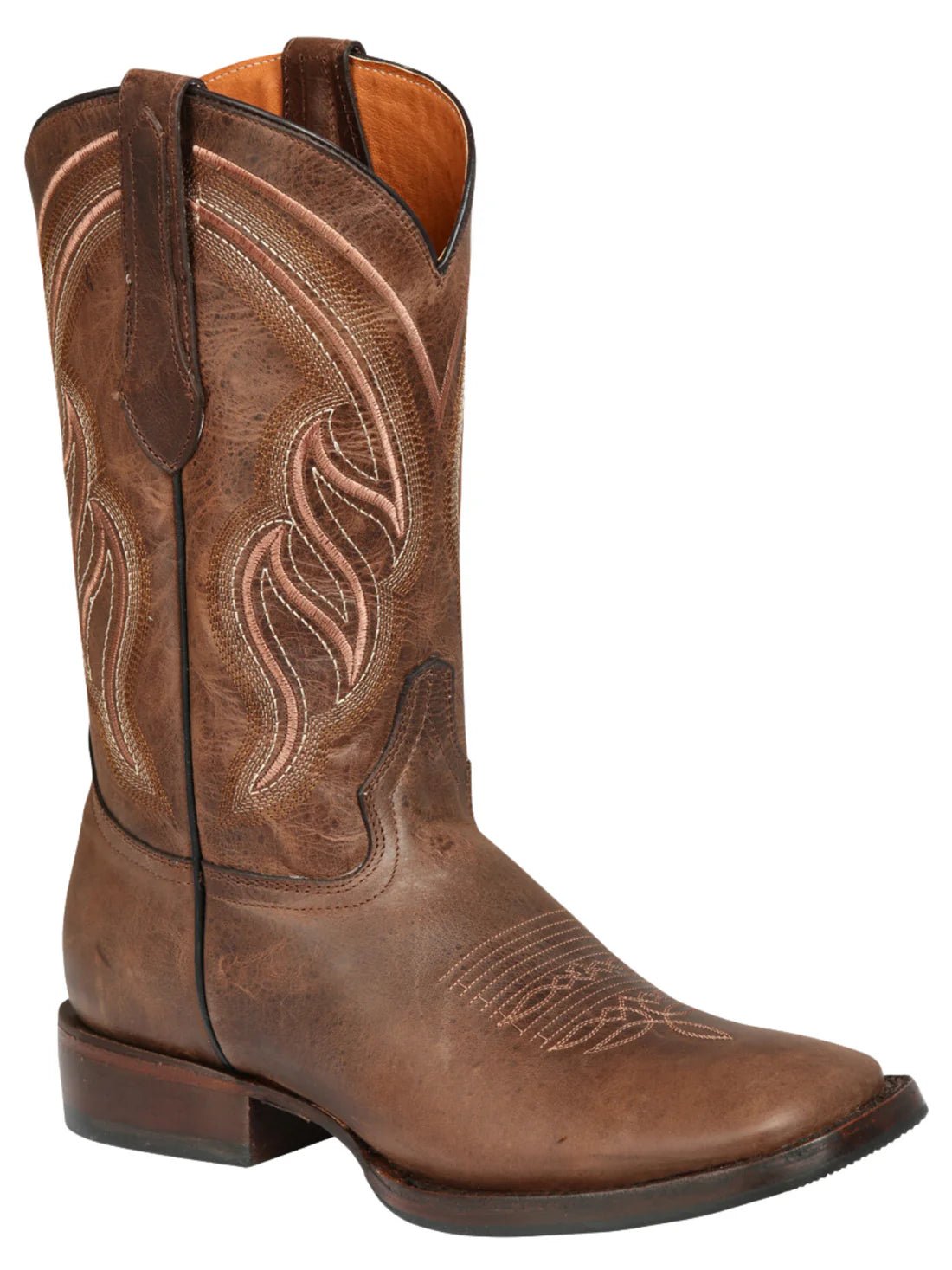Men's Genuine Leather Classic Western Cowboy Boots 'El General' Brown 44860 - BELLEZA'S - Men's Genuine Leather Classic Western Cowboy Boots 'El General' Brown 44860 - Men's Boot - 04486001