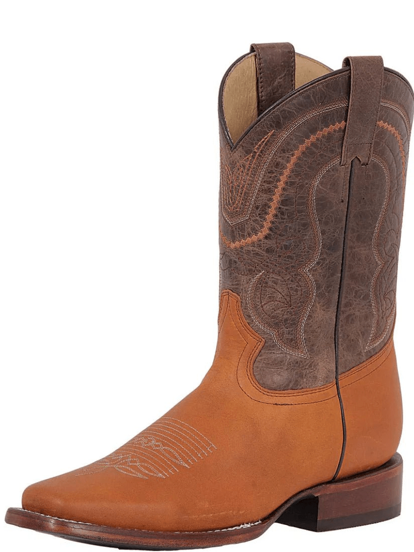 Men's Genuine Leather Classic Western Cowboy Boots 'El General' Honey 42995 - BELLEZA'S - Men's Genuine Leather Classic Western Cowboy Boots 'El General' Honey 42995 - Men's Boot - 04299501