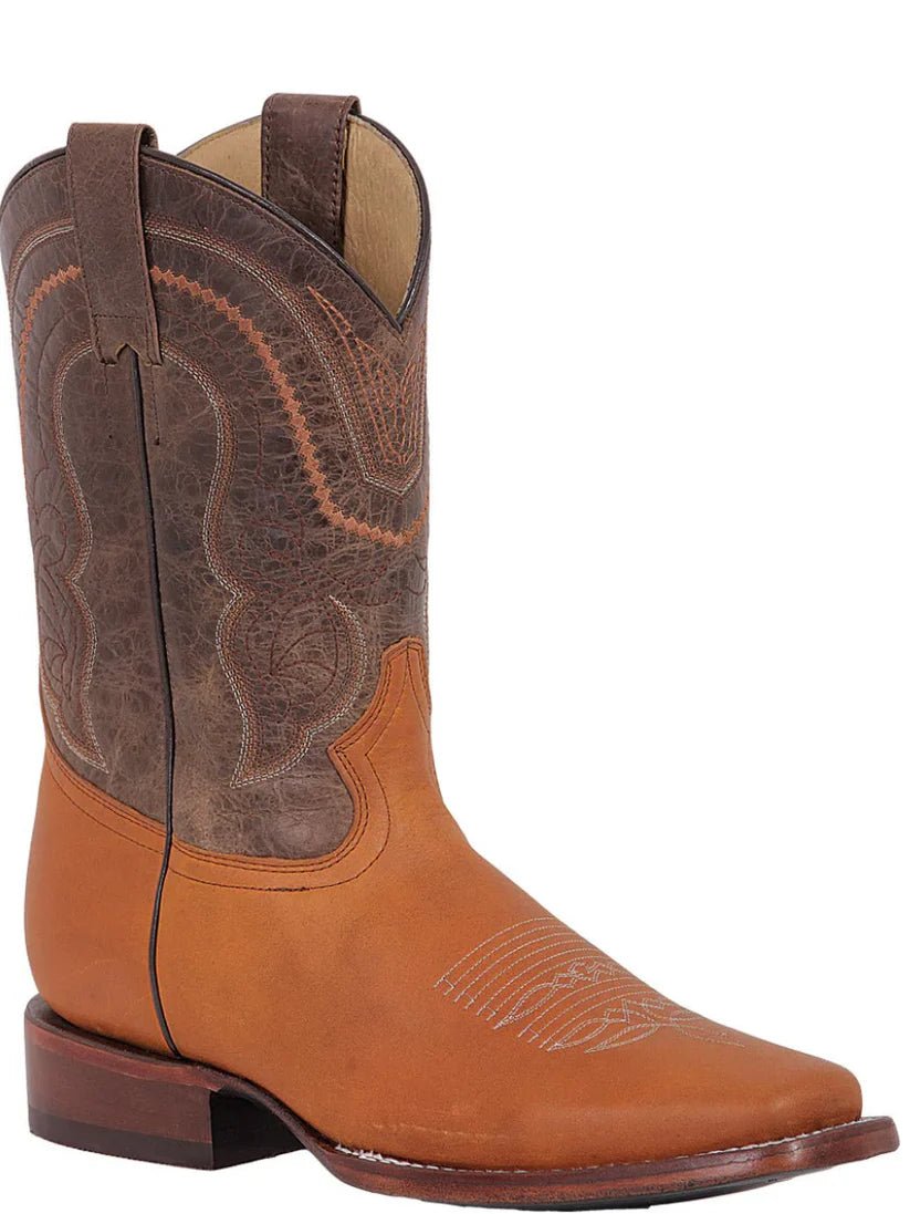 Men's Genuine Leather Classic Western Cowboy Boots 'El General' Honey 42995 - BELLEZA'S - Men's Genuine Leather Classic Western Cowboy Boots 'El General' Honey 42995 - Men's Boot - 04299501