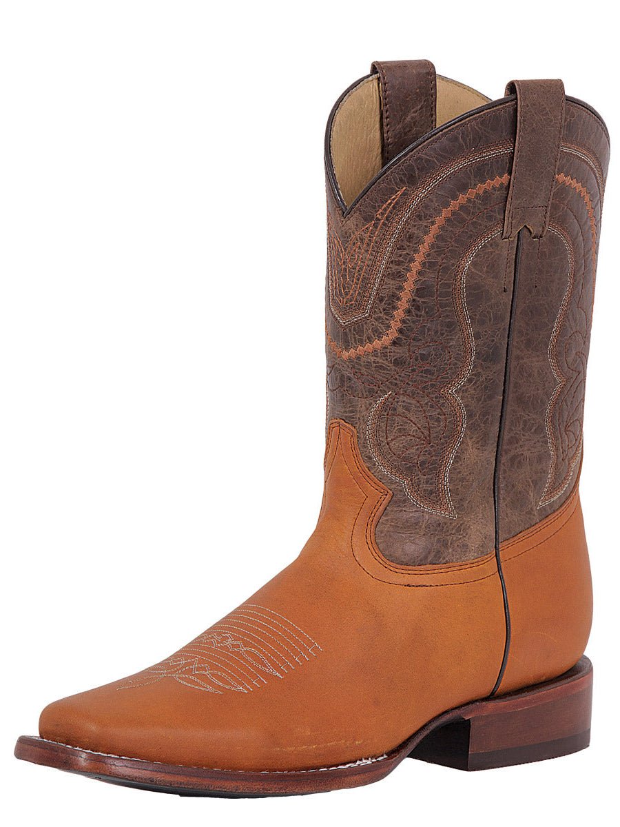 Men's Genuine Leather Classic Western Cowboy Boots 'El General' Honey 42995 - BELLEZA'S - Men's Genuine Leather Classic Western Cowboy Boots 'El General' Honey 42995 - Men's Boot - 04299501