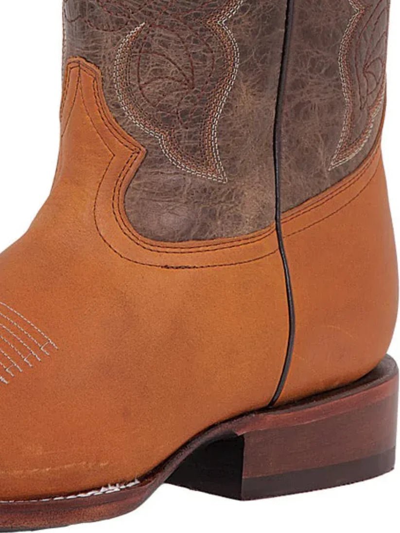 Men's Genuine Leather Classic Western Cowboy Boots 'El General' Honey 42995 - BELLEZA'S - Men's Genuine Leather Classic Western Cowboy Boots 'El General' Honey 42995 - Men's Boot - 04299501