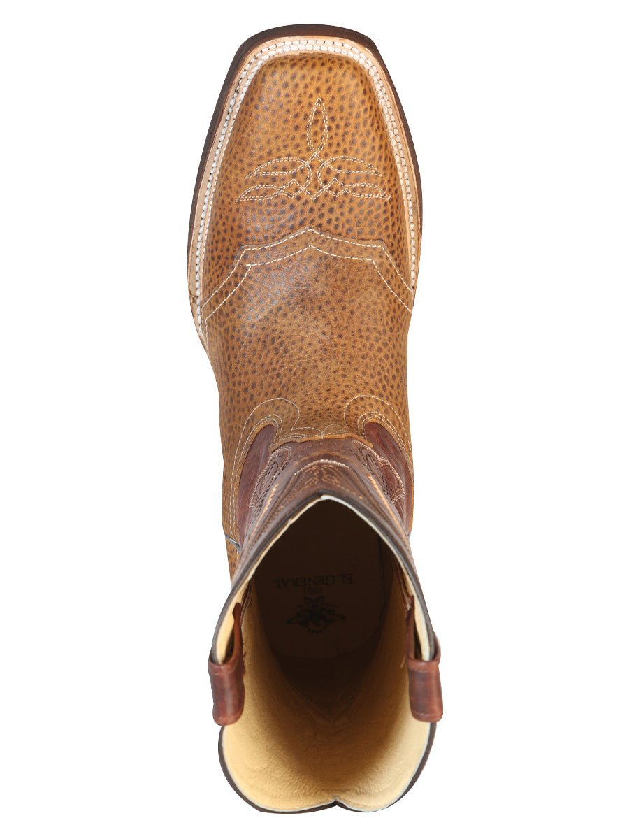 Men's Genuine Leather Classic Western Rodeo Cowboy Boots 'El General' Honey 43012 - BELLEZA'S - Men's Genuine Leather Classic Western Rodeo Cowboy Boots 'El General' Honey 43012 - Men's Boot - 04301201