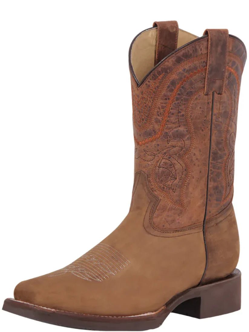 Men's Genuine Leather Classic Western Rodeo Cowboy Boots 'El General' TAN 43005 - BELLEZA'S - Men's Genuine Leather Classic Western Rodeo Cowboy Boots 'El General' TAN 43005 - Men's Boot - 04300501