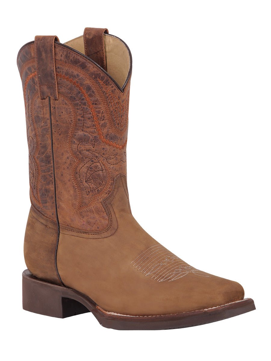 Men's Genuine Leather Classic Western Rodeo Cowboy Boots 'El General' TAN 43005 - BELLEZA'S - Men's Genuine Leather Classic Western Rodeo Cowboy Boots 'El General' TAN 43005 - Men's Boot - 04300501
