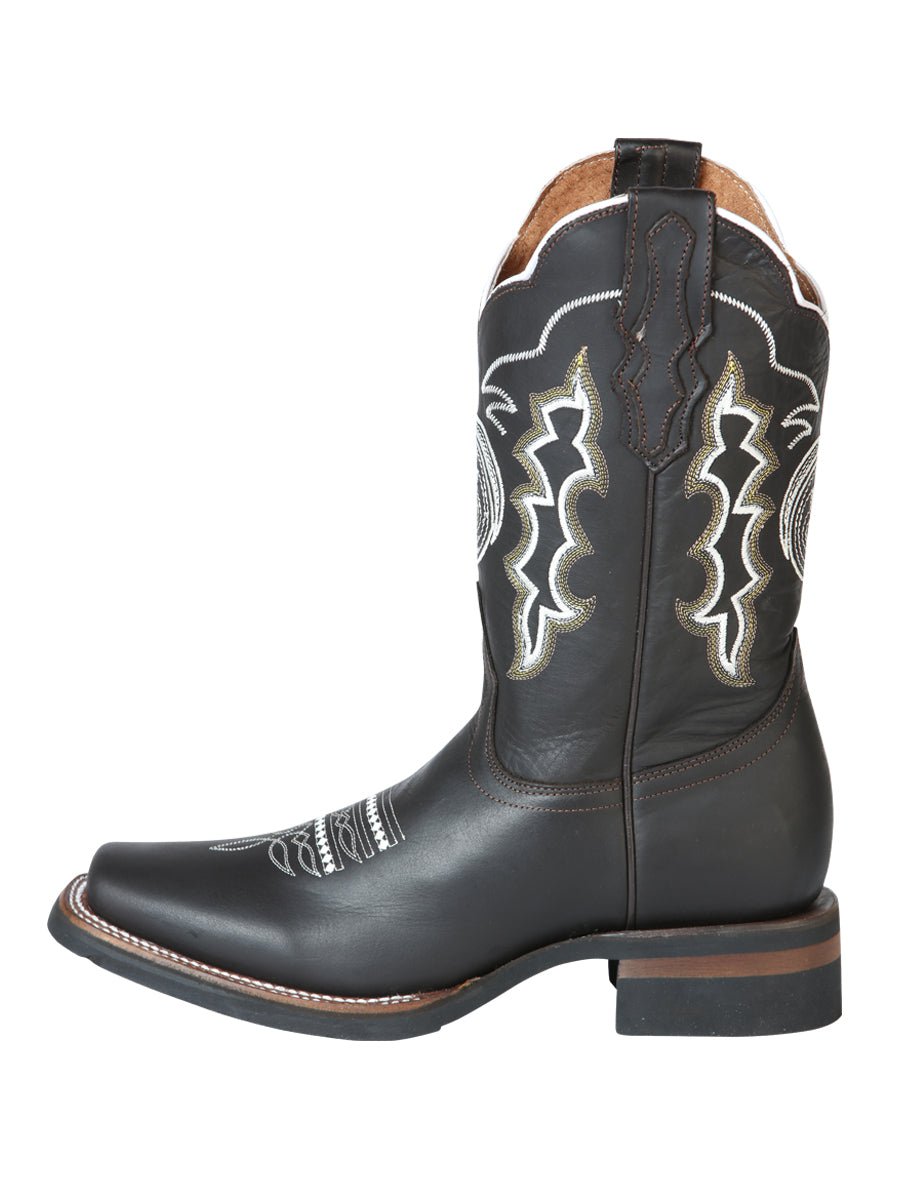 Men's Genuine Leather Embroidered Design Rodeo Cowboy Boots 'El General' 51114 - BELLEZA'S - Men's Genuine Leather Embroidered Design Rodeo Cowboy Boots 'El General' 51114 - Men's Boot - 05111401