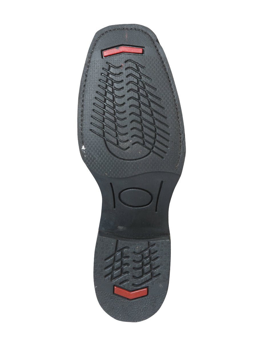 Men's Genuine Leather Embroidered Design Rodeo Cowboy Boots 'El General' 51114 - BELLEZA'S - Men's Genuine Leather Embroidered Design Rodeo Cowboy Boots 'El General' 51114 - Men's Boot - 05111401