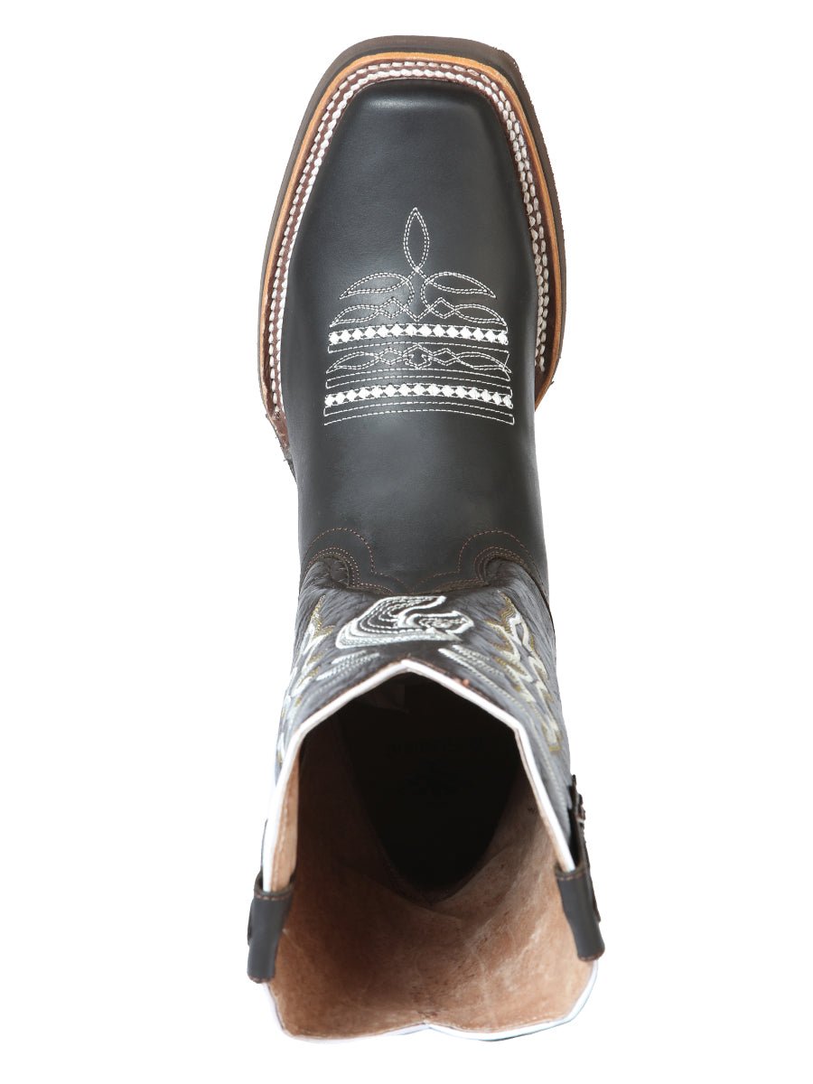 Men's Genuine Leather Embroidered Design Western Cowboy Boots 'El General' 51118 - BELLEZA'S - Men's Genuine Leather Embroidered Design Western Cowboy Boots 'El General' 51118 - Men's Boot - 05111801