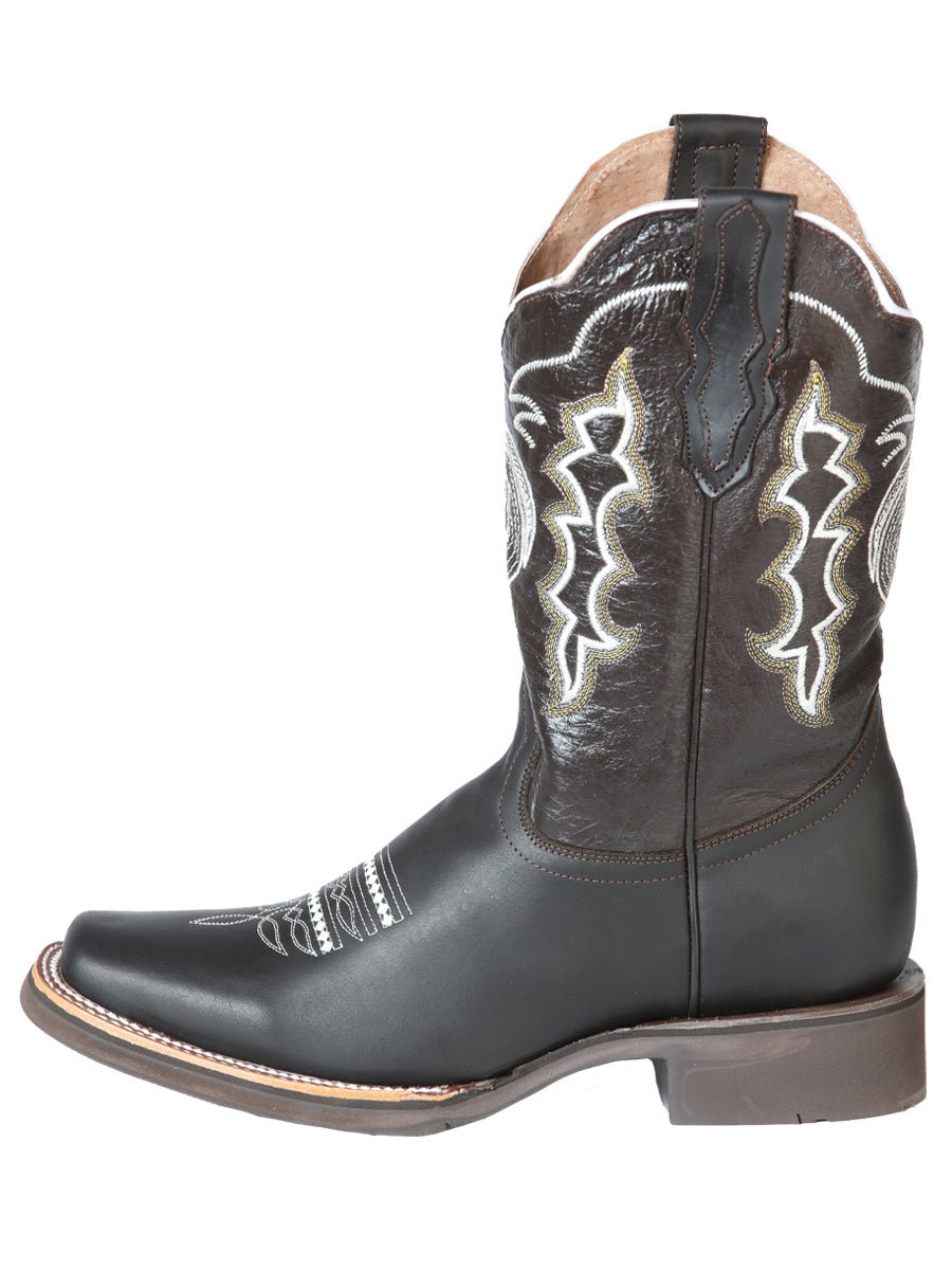 Men's Genuine Leather Embroidered Design Western Cowboy Boots 'El General' 51118 - BELLEZA'S - Men's Genuine Leather Embroidered Design Western Cowboy Boots 'El General' 51118 - Men's Boot - 05111801