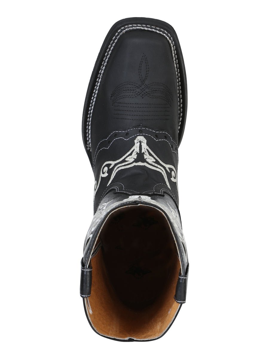 Men's Genuine Leather Embroidered Saddle Western Rodeo Cowboy Boots 'El General' 34313 - BELLEZA'S - Men's Genuine Leather Embroidered Saddle Western Rodeo Cowboy Boots 'El General' 34313 - Men's Boot - 03431301