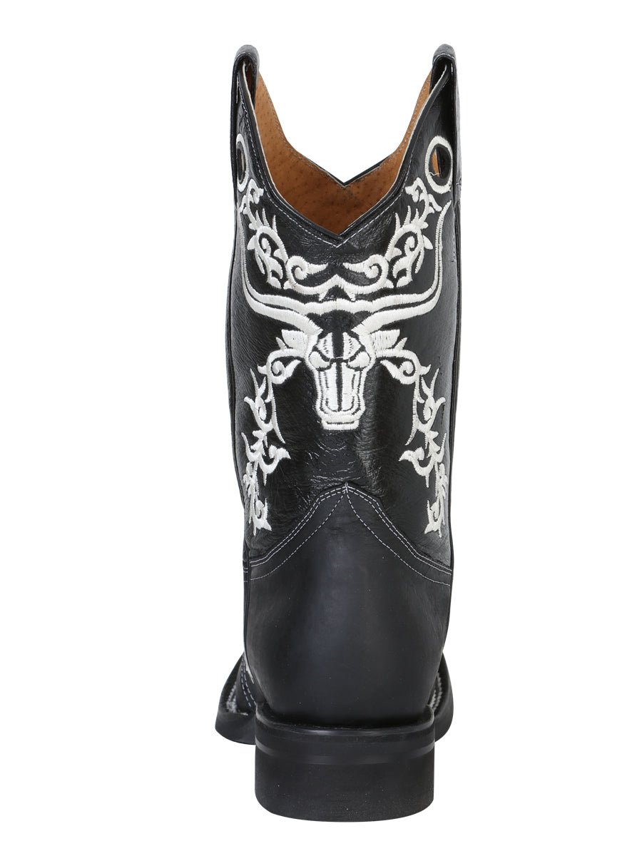 Men's Genuine Leather Embroidered Saddle Western Rodeo Cowboy Boots 'El General' 34313 - BELLEZA'S - Men's Genuine Leather Embroidered Saddle Western Rodeo Cowboy Boots 'El General' 34313 - Men's Boot - 03431301