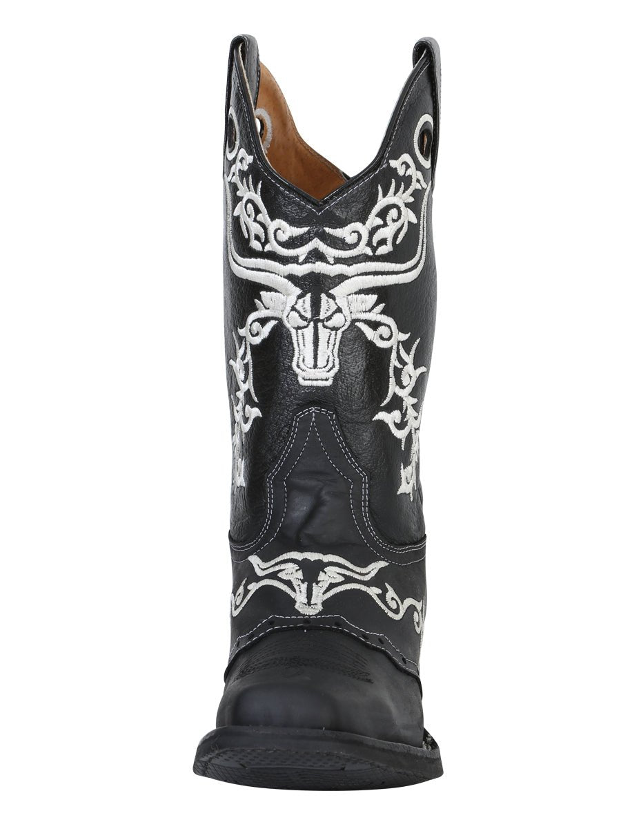 Men's Genuine Leather Embroidered Saddle Western Rodeo Cowboy Boots 'El General' 34313 - BELLEZA'S - Men's Genuine Leather Embroidered Saddle Western Rodeo Cowboy Boots 'El General' 34313 - Men's Boot - 03431301