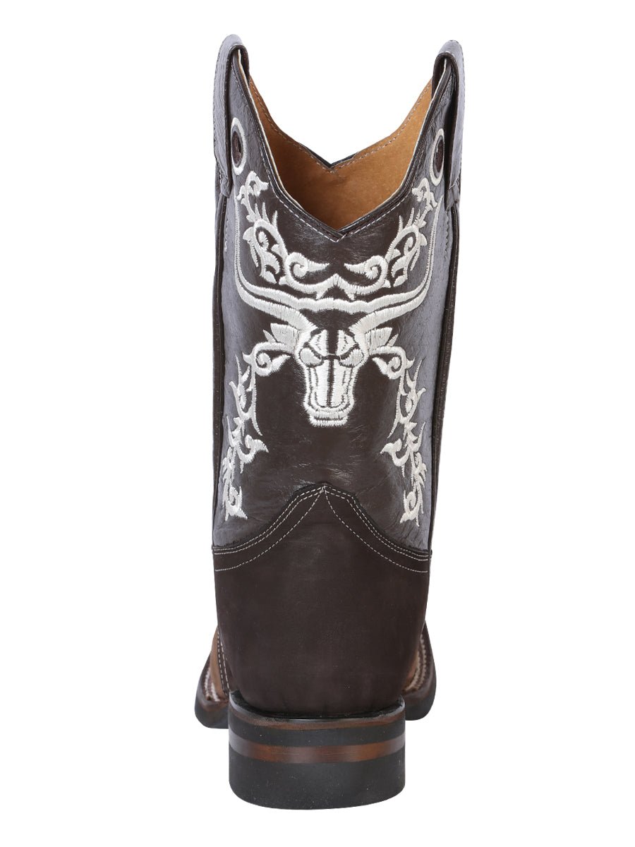 Men's Genuine Leather Embroidered Western Rodeo Cowboy Boots 'El General' Choco 34311 - BELLEZA'S - Men's Genuine Leather Embroidered Western Rodeo Cowboy Boots 'El General' Choco 34311 - Men's Boot - 03431101