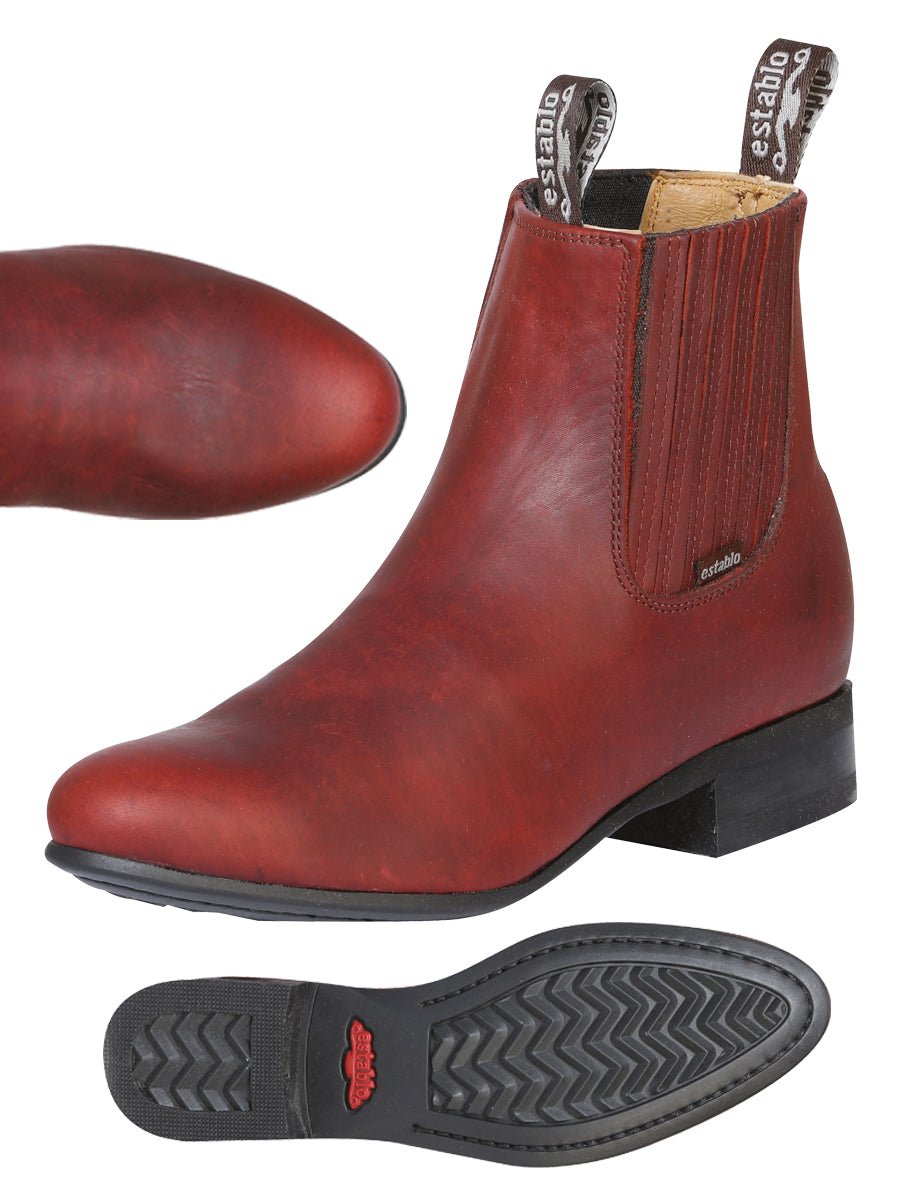 Men's Genuine Leather Grisly Classic Pull - On Chelsea Ankle Boots 'Establo' 41554 - BELLEZA'S - Men's Genuine Leather Grisly Classic Pull - On Chelsea Ankle Boots 'Establo' 41554 - Men's Ankle Boots - 04155401